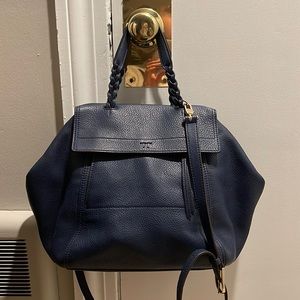 Tory Burch Half Moon Satchel Navy